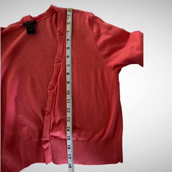 Ann Taylor Short Coral Open Front Cardigan Size Small - Picture 5 of 7